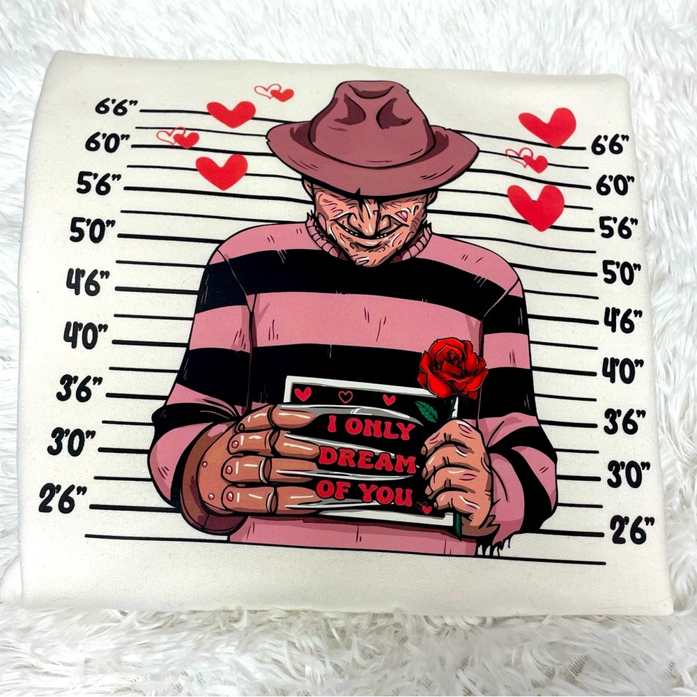 Freddy Krueger Valentines Day Crewneck